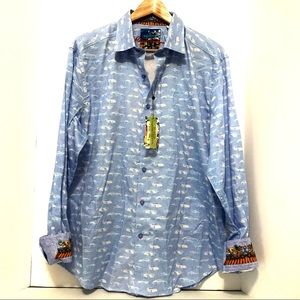 Robert Graham Porsche Dragon Print on Cuff Shirt